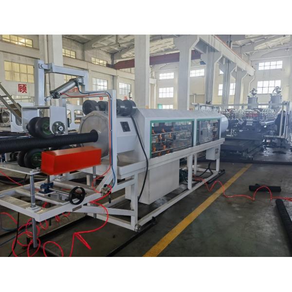 PE / PP / PVC Double Wall Corrugated Pipe Extrusion Line With Vacuum Forming Technology Up To 1600mm Diameter
