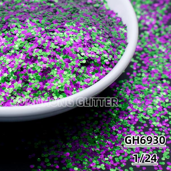 Bulk Holographic Golden Aluminum Glitter Hexagonal Pigment Injection Grade
