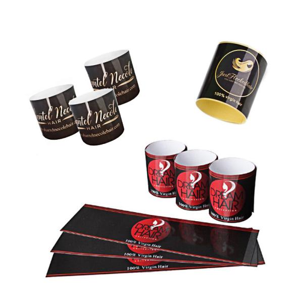 Custom Hair Extension Security Seal Label , Hair Bundle Labels