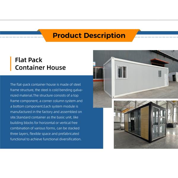 Customized Prefabricated Modular Container Home Broken Bridge Aluminum Door Steel Frame Flat Pack Container House