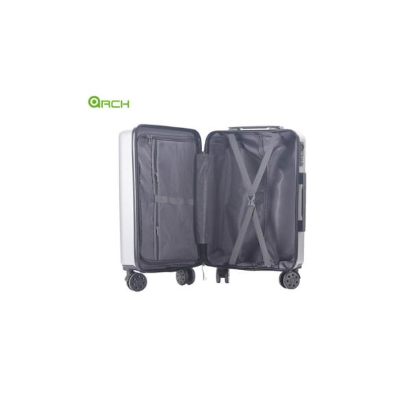 Retractable Handles ABS Spinner Luggage With Mesh Divider