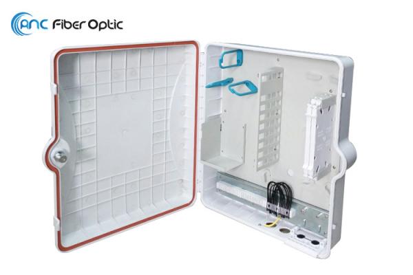 96 Core Fiber Optic Termination Box Outdoor IP65 Wall / Pole Mounted ABS Material