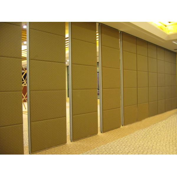 Hanging Fireproof Acoustic Screen Restaurant Room Dividers Double Wheels