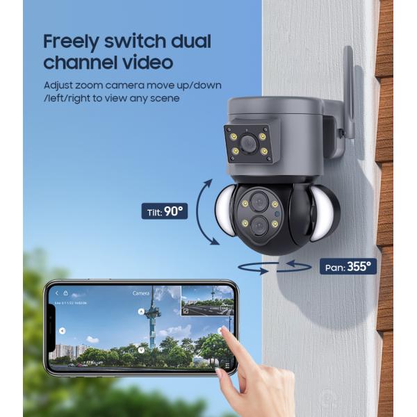 4 Mega Pixel Wireless Speed Dome Security Camera with Multiple Lens and Cloud Storage