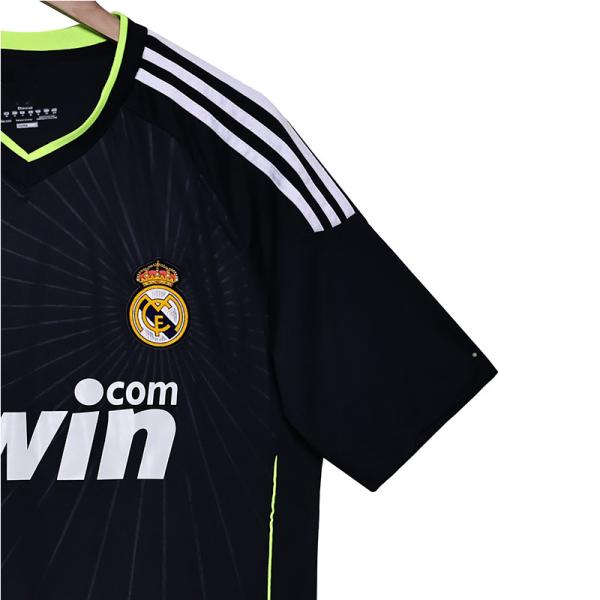 Away Retro Fan Football Shirts Commemorative Replica for Real Madrid 2010-2011 Season