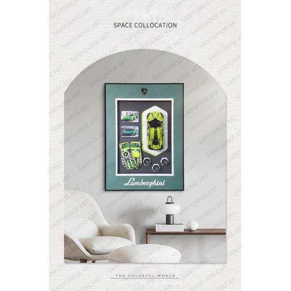 Stylish Home Hanging Display with Electric Still Life Pattern Building Blocks Display