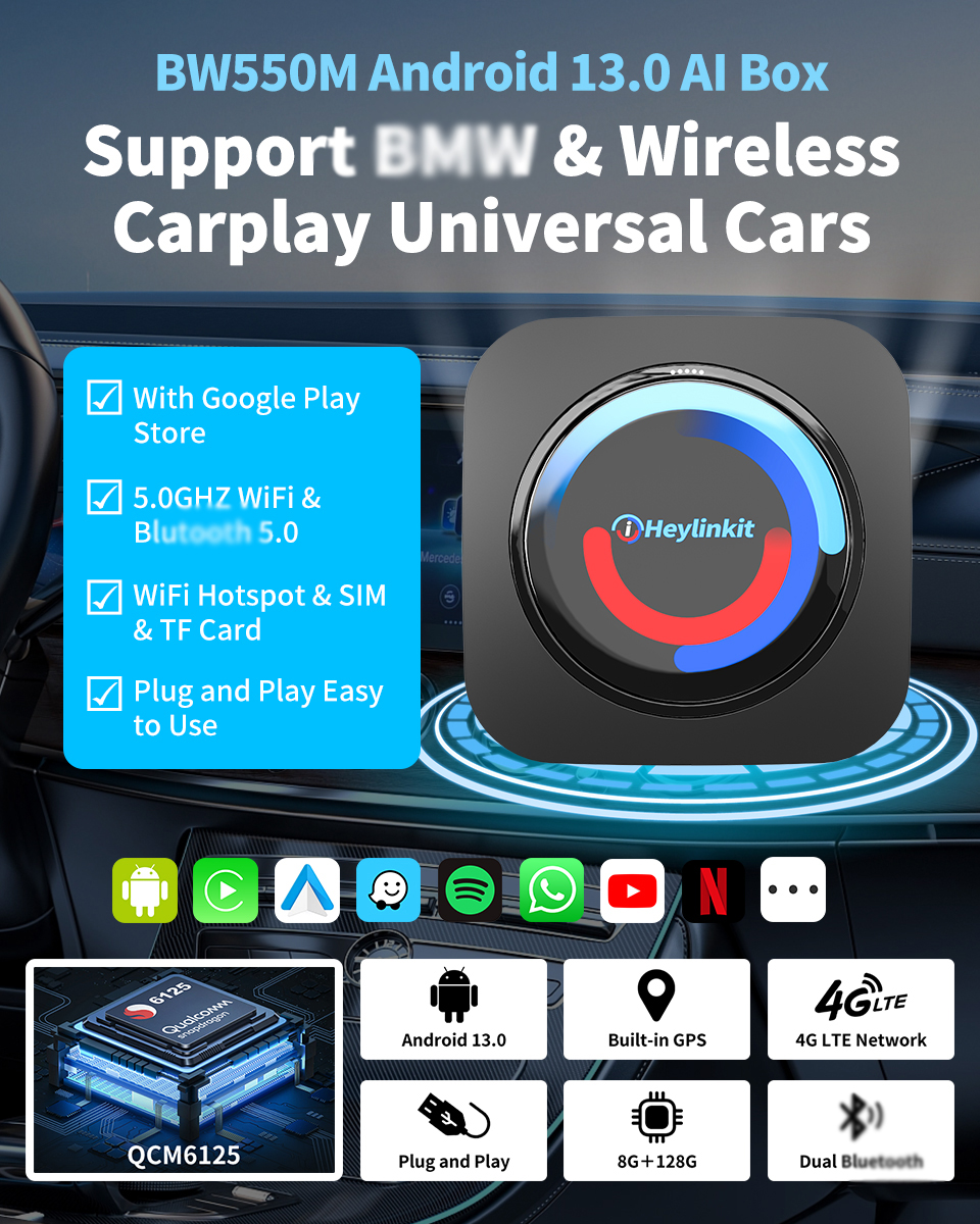 Carsmart BMW AI Box Carplay Adapter Android 13 Customized