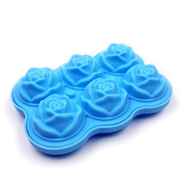 Silicone Rose Ice Ball Maker Easy Release Large Ice Cube for Cocktail Snack Trays