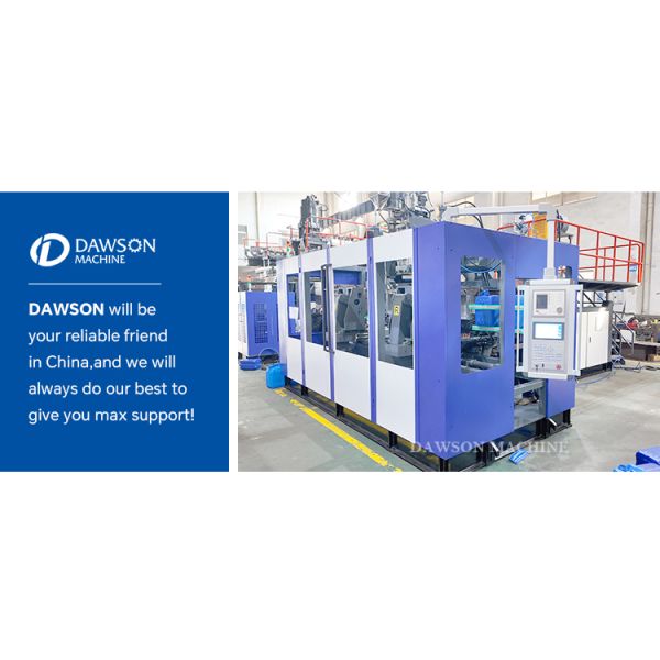4 Screw Heating Zone Plastic Blow Molding Machine HDPE Jerrycan Bottle Production Line Clamping Force 270 KN Technology