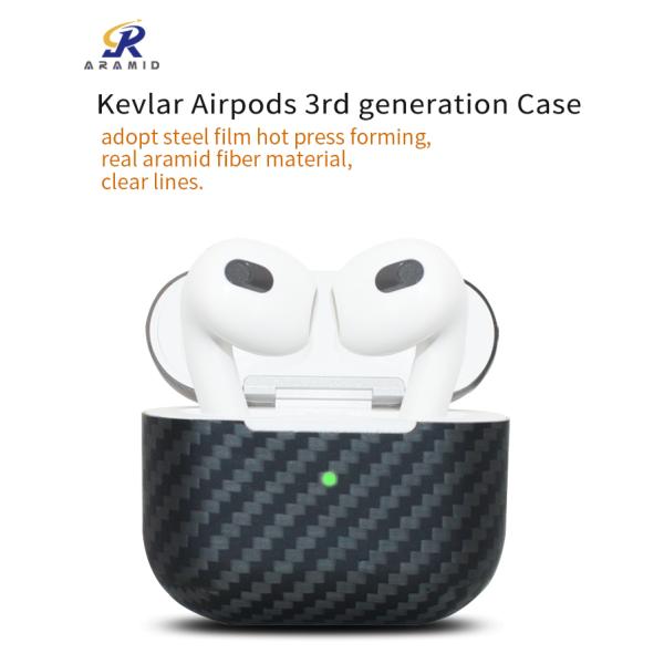 Случай Gen Airpods противоударного волокна Aramid 3-ий