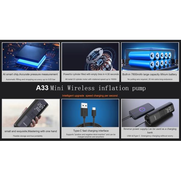 Portable Digital Mini Electric Bicycle Motorbike Air Pump Compressor Tyre Inflator