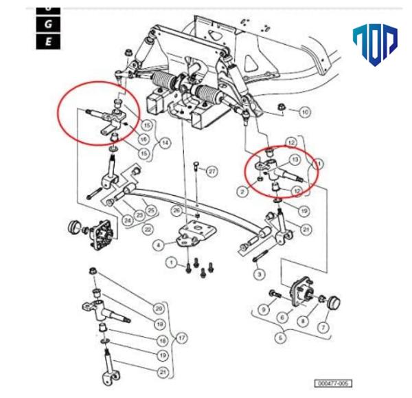 Driver Side Spindle Assembly Compatible Club Car Precedent Passenger Side