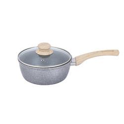 Various Models Grey Kitchen Cookware Sets Maifan Stone With Anti Heat Handle