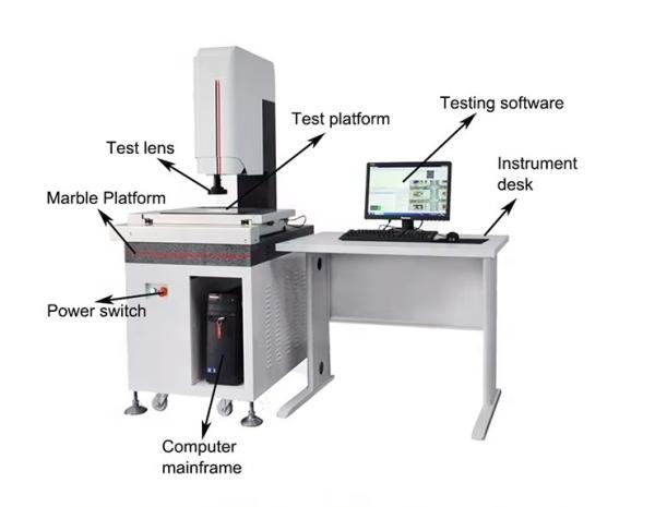 Fully Automatic Laboratory Video Measuring Machine Points Lines Circles