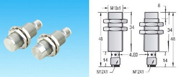 Metal Face Inductive Proximity Switch , 10 - 30V DC Small Proximity Sensor