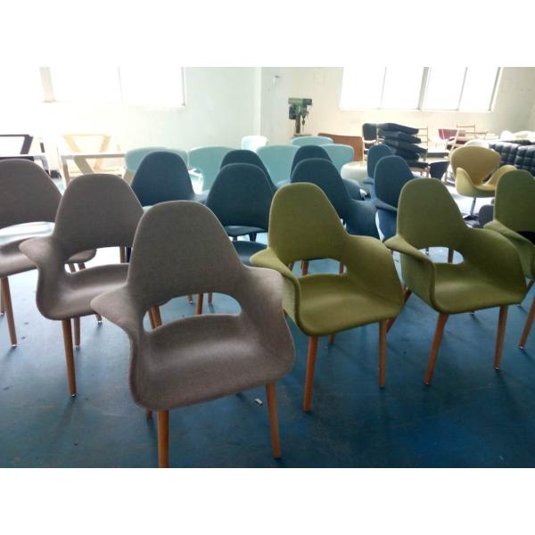 Saarinen Executive Fiberglass Dining Chair Organic Dining With Leather Seat Pad