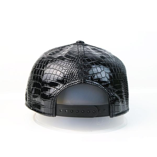 3D Embroidery PU Flat Brim Snapback Hats / Hip Hop Fluorescent Cap