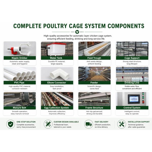 Hot Galvanized H Type Layer Cage with Automatic Feeding for Large Poultry Farm Projects