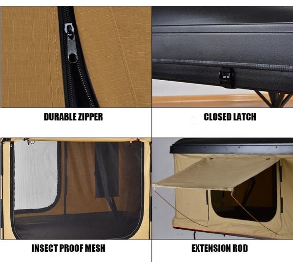 ABS Hard Shell Outdoor Car Rooftop Tent for Jeep SUV Truck Van Pop-up Design for Camping for SUV Roof Top