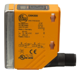 Ifm O5K500 Contrast Sensor Weight 79.5g Measuring Range -18 to 22mm Switching Frequency DC-10000HZ