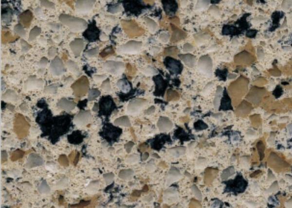 Multicolor Cafe Brown Quartz Stone Countertops Quartz Stone Slabs NSF SGS Listed