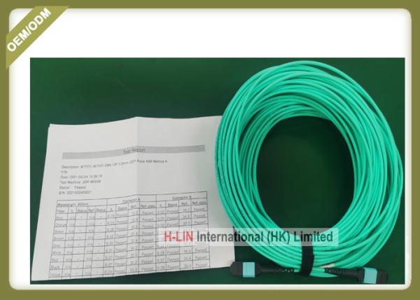 USCONNEC MTP Female TO MTP female OM4 12 Core Fiber cable with Polority method A or B