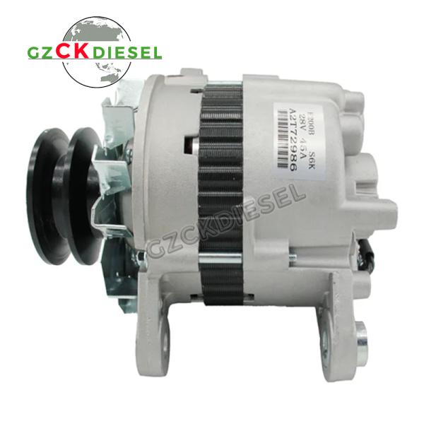 Alternator A2T72986 ME070120 for S4E S6K 6D14 4D31 6D31 E200B E320 E312 Excavator