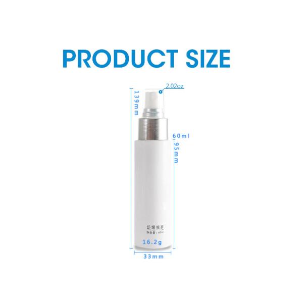 60ml Electroplated Silver Spray Plastic Bottle Cosmetic Packaging