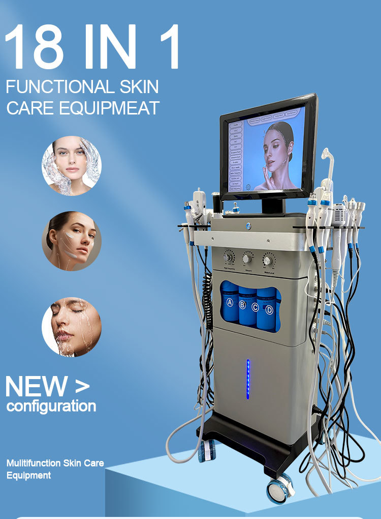 18 In 1 Aqua Exfoliate Oxygen Nourish Repair Facial Bright Spa Professional Device