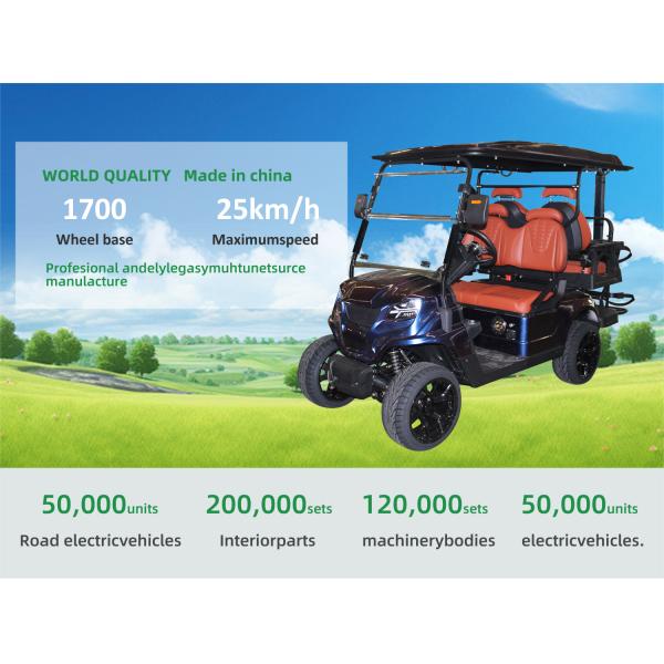 Standing Postion of Tail Caddie Equipped Electric Golf Cart 72v7kw Ac System Mini Carts