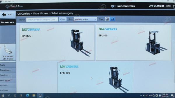 Ferramenta de caminhão 4.1.1.42 Software de diagnóstico de empilhadeira automática para Mitsubishi com Cf53 Adaptador de coroa de laptop + cabos