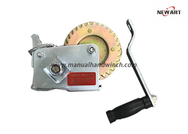 CE Standard Steel A3 Portable Manual Hand Winch For Trailer Boat 272kg Capacity