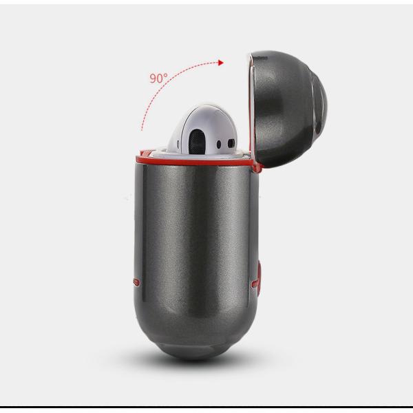 Shockproof Case Cover Portable Protective Silicone Metal Skin Cover Case for Airpods 2 & 1