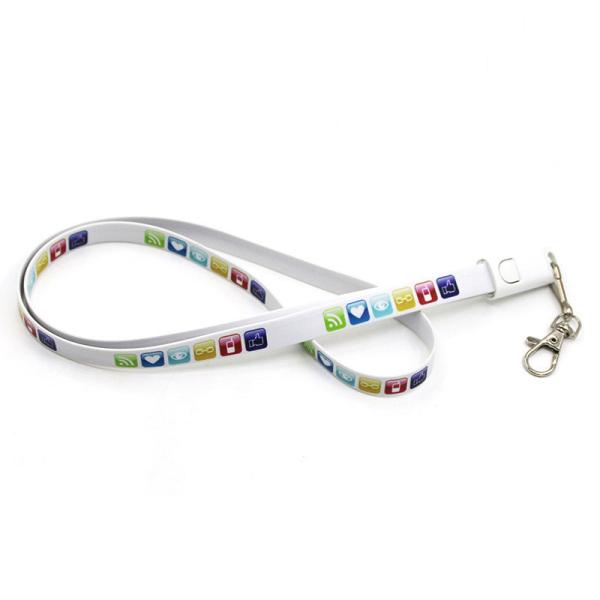 92cm USB 2.0 Charging Cable Name Card Mobile Phone Case Lanyard