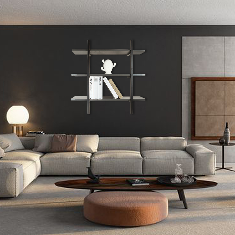 New Design Metal Floating Shelf Modern Simple Bookshelves Wood Bookcase Multiple Colors Wall Mount Shelf for Home Office