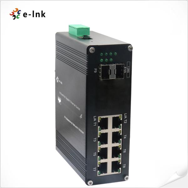 Industrial L2+ 8-Port 10/100/1000T + 2-Port 1000X SFP Managed Ethernet Switch Supports connecting USB-C port