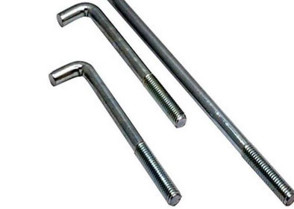 Hot-Dip Galvanized J-Type Anchor metal Bolt M30 with Zinc-Flake Coating for Heavy Equipment Foundation Fixing