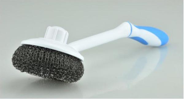 AISI 410 Stainless Steel Scrubber With Handle Removal Of Stubborn Stains