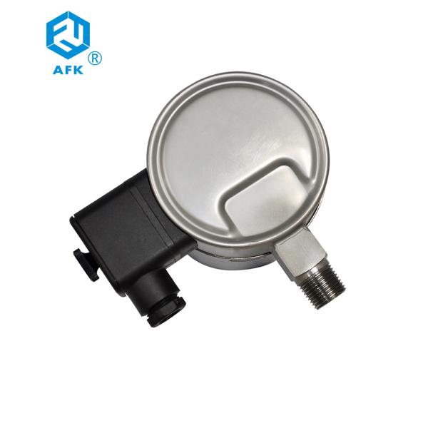 Conexão 304 100mm masculina de aço inoxidável elétrica do calibre de pressão do contato de AFK 5bar