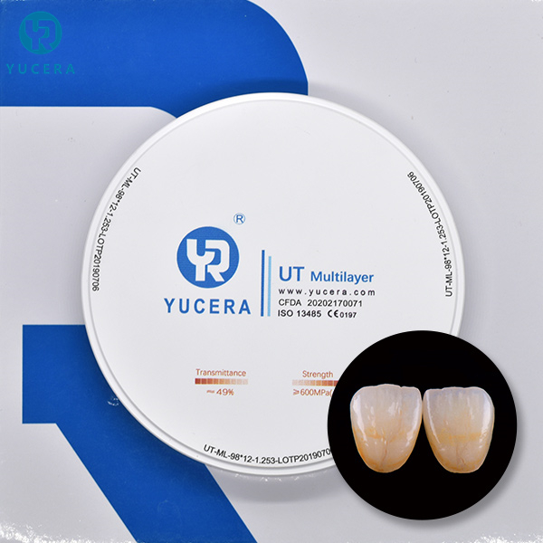UT 49% Ultra Translucent Zirconium Blocks For Porcelain Teeth