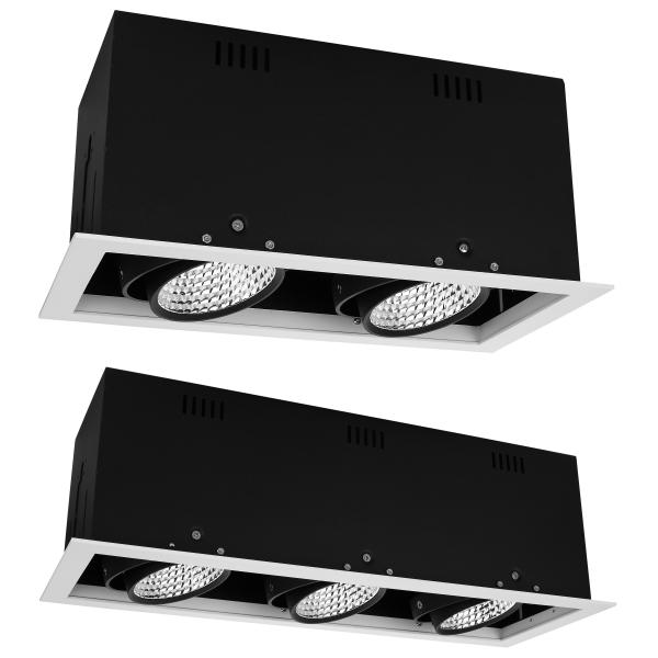 30W Trim Square 3000K Cut out 169*165mm 1050mA High CIR95 White Colour Museum LED Downlights