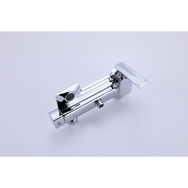 Modern Square Brass Metered Bathroom Rain Bath Shower Mixer Faucets Wall Mounted