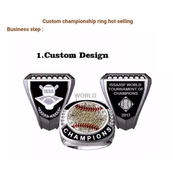 Stainless steel 316L Custom Championship Ring Unique Sport Teams LOGO