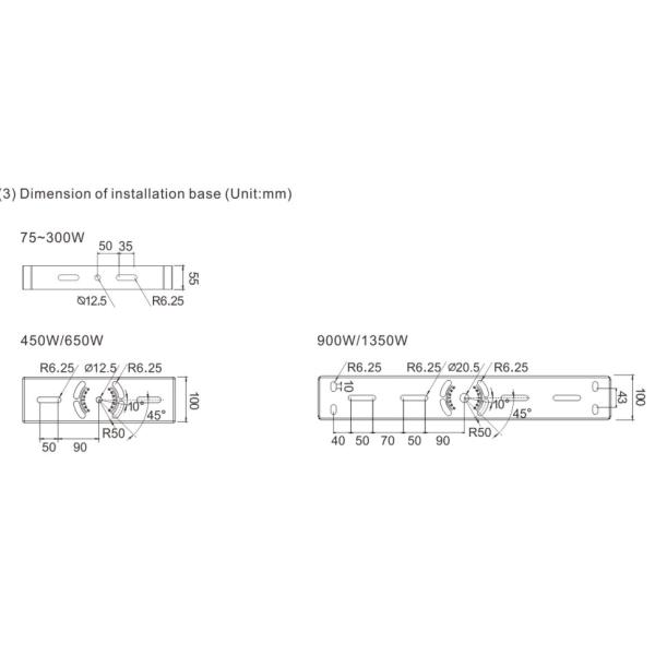 IP66 5 ans de garantie réglable haute puissance LED Flood Light avec une longue durée de vie pour le terrain de sport haut mât