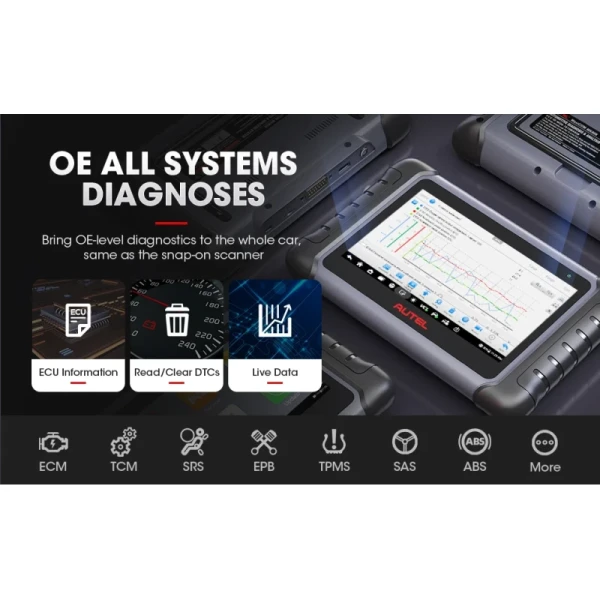 Autel MaxiCOM MK808KBT PRO OBD2 Scanner Automotivo Car Diagnostic Scan Tool MK808K-BT OBD 2 Code Reader Key Coding Activ