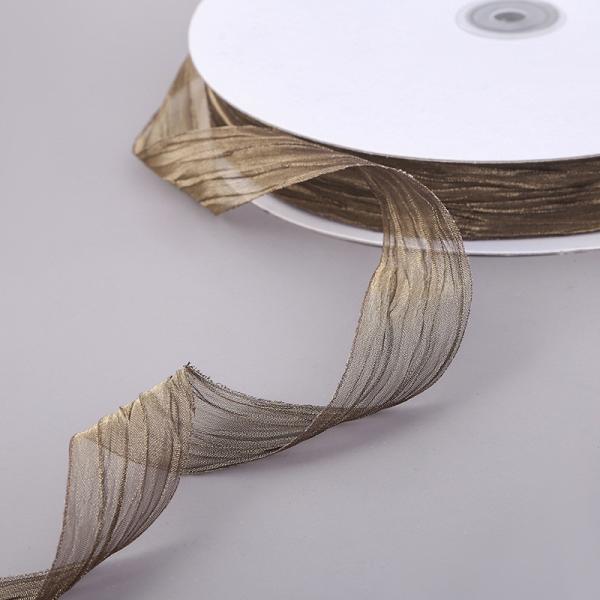 Подарочная упаковка 25 мм Органза лента Корея 2,5 см Прочная проволочная лента