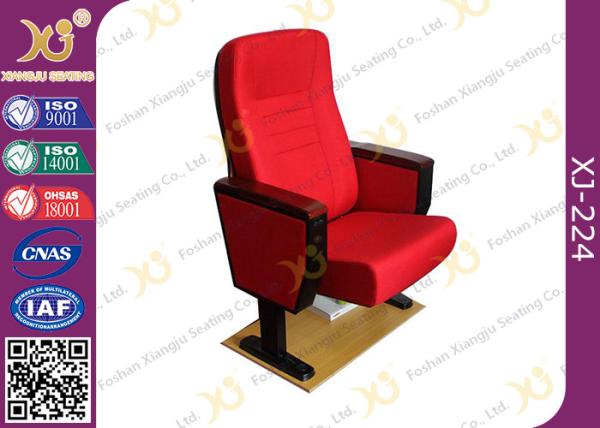 Paint Plywood Flexible Armrest Commercial Theater Seating For Acoustic Room / Auditorium