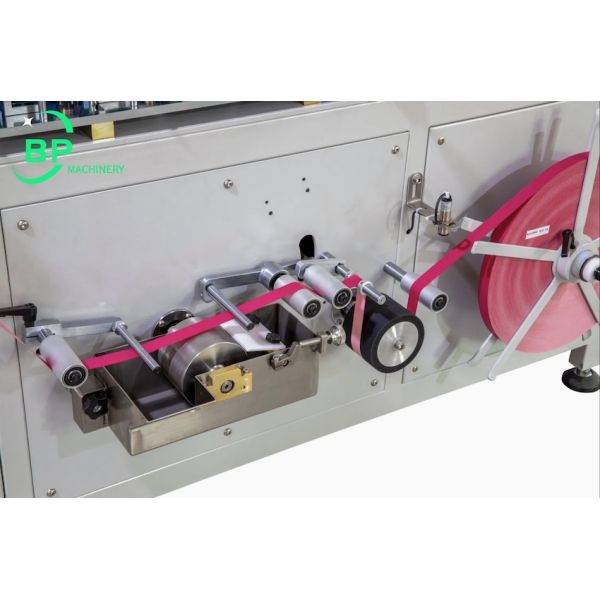 Notebook back spine wrapping machine BP-B500 used for paper back spine glue and taping up to 30mm