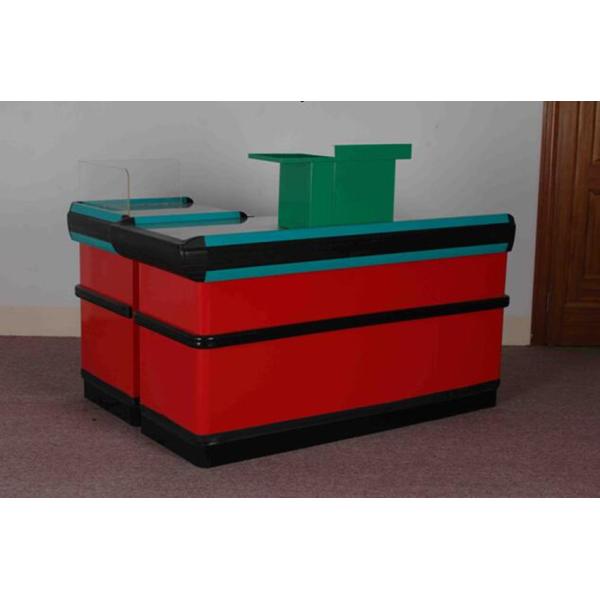 Стальной счетчик кассира супермаркета пластичного материала, розница заканчивал связь счетчики