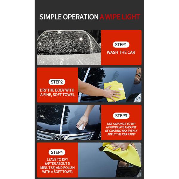 Eco Friendly Vehicle'S Metallic Grey Car Polish Ceras y selladores de secado rápido